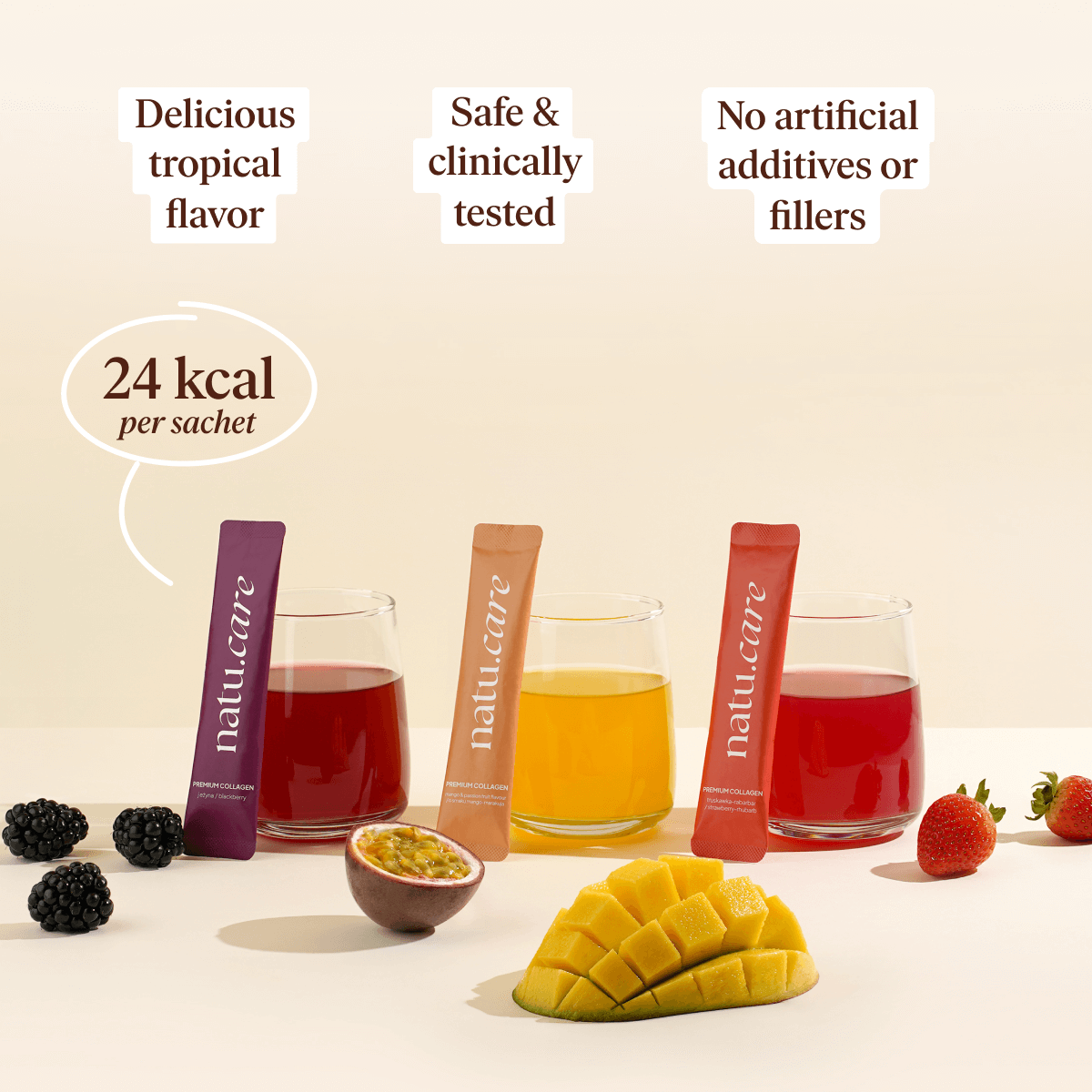 Premium Collagen Beauty 5000 mg, Mix 3 Flavors