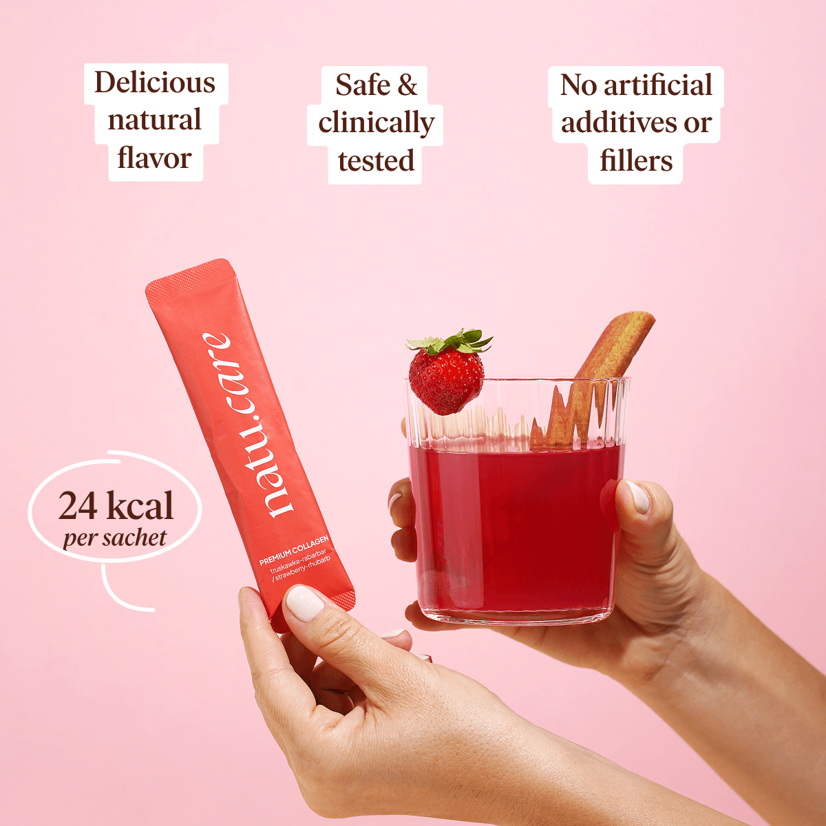 Premium Collagen Beauty 5000 mg, Strawberry-Rhubarb