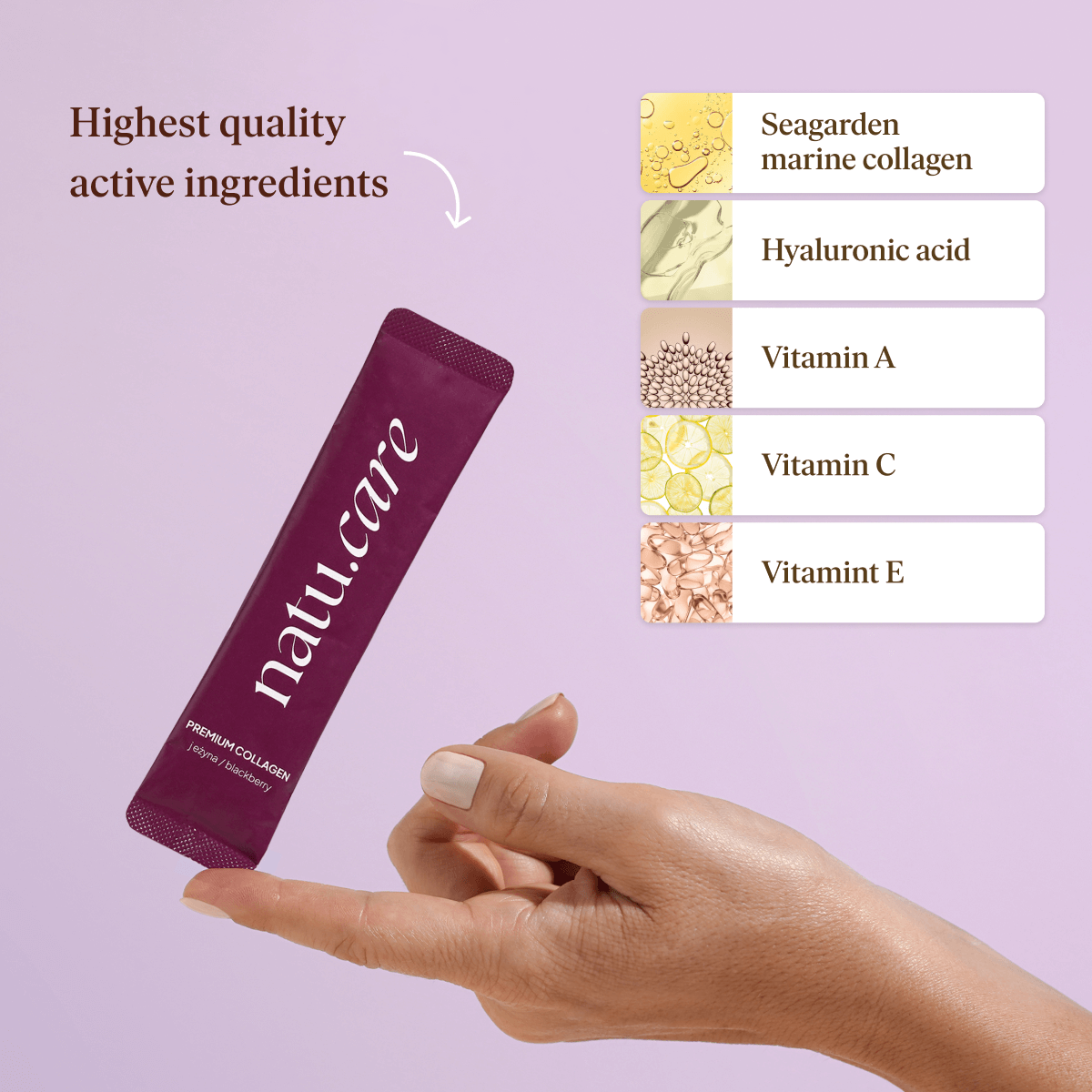 Premium Collagen Beauty 5000 mg, Blackberry: tester 3 sachets