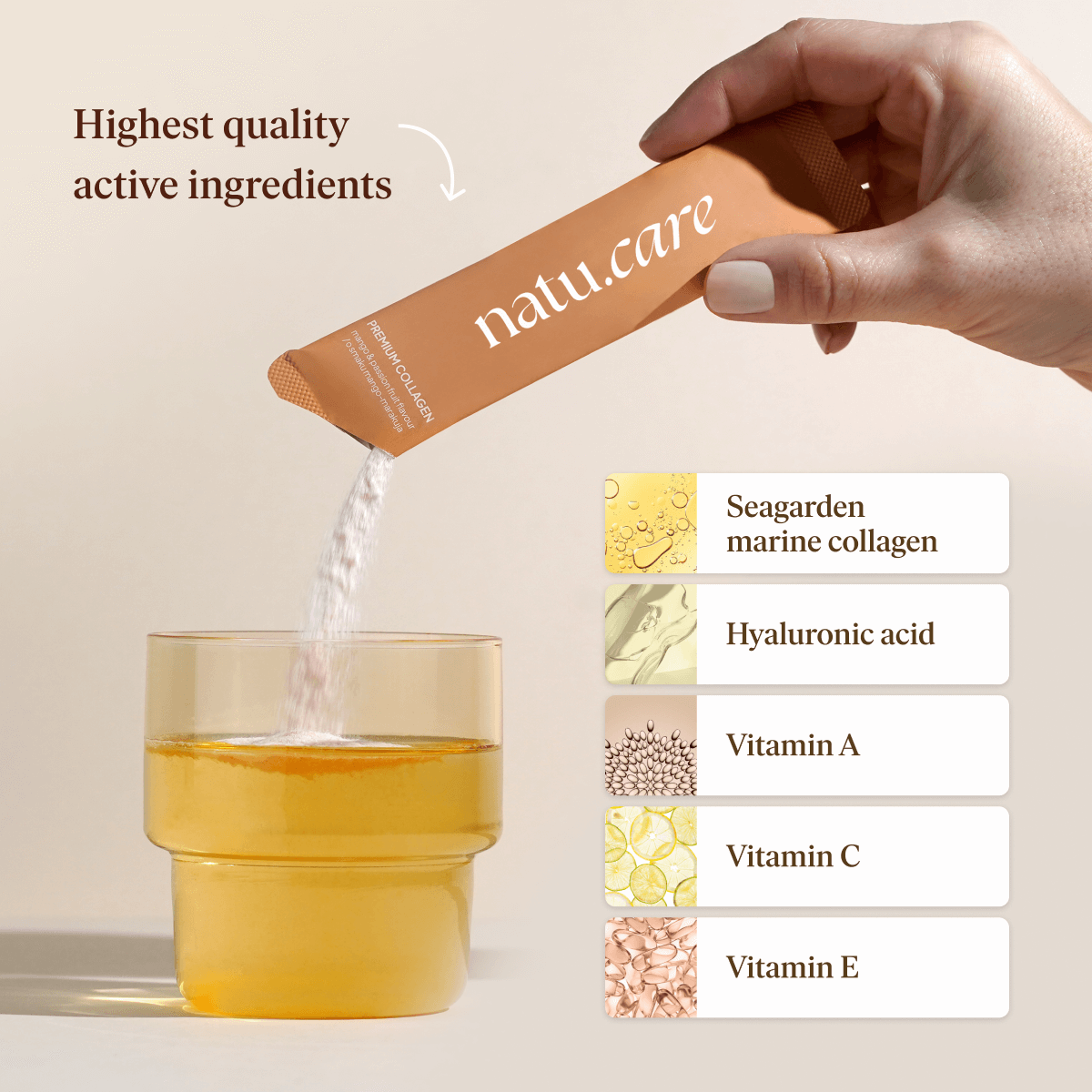 Premium Collagen Beauty 5000 mg, Mango-Passion Fruit