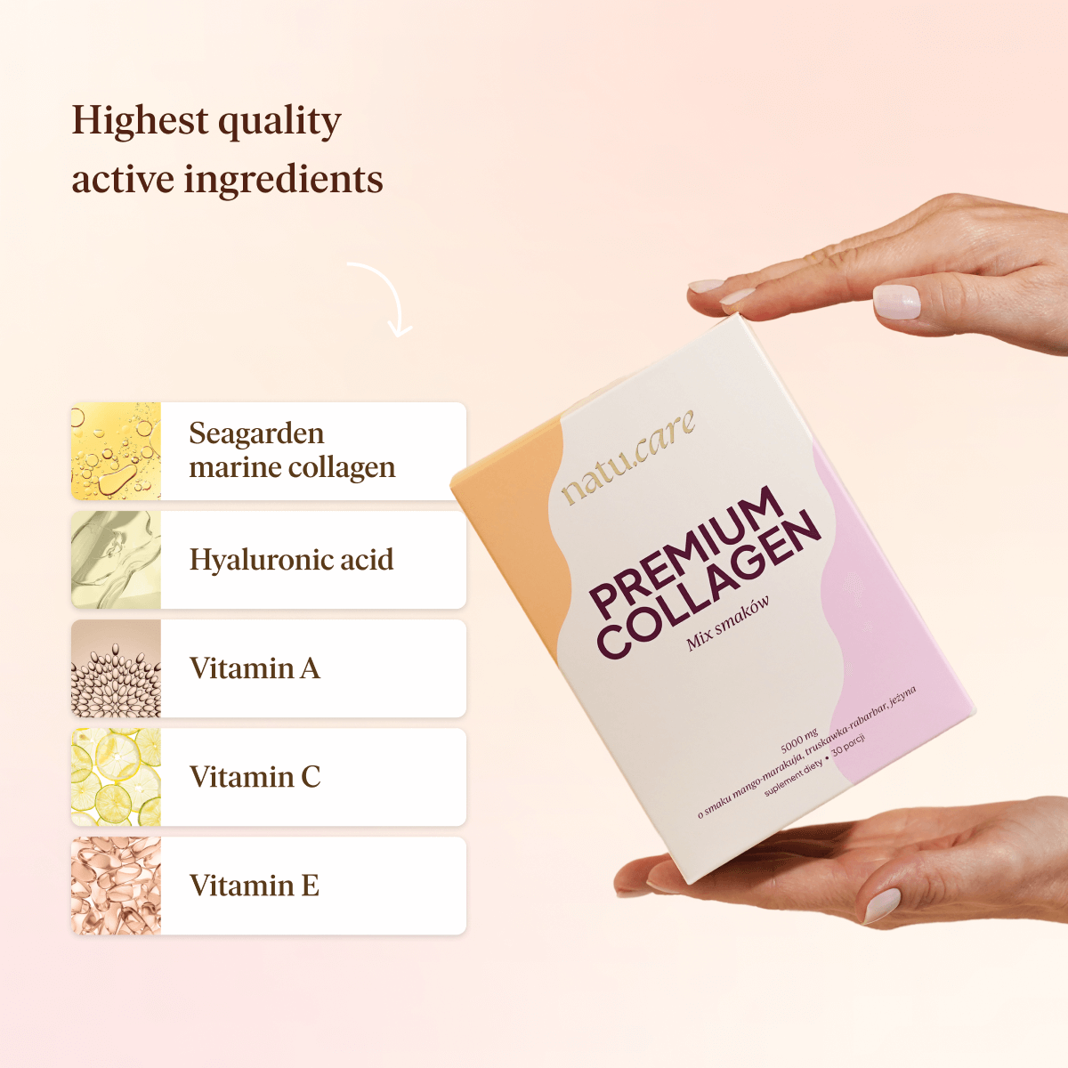 Premium Collagen Beauty 5000 mg, Mix 3 Flavors