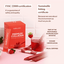 Premium Collagen Beauty 5000 mg, Erdbeere-Rhabarber