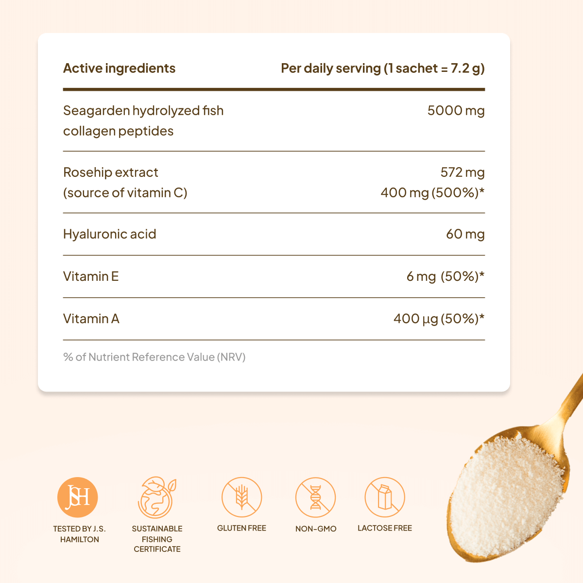 Premium Collagen Beauty 5000 mg, Mango-Passion Fruit