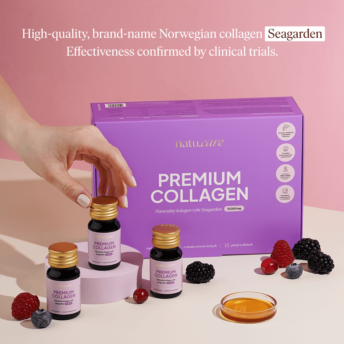 Premium Collagen Shot 10,000 mg, Forest Fruits (30 shots)