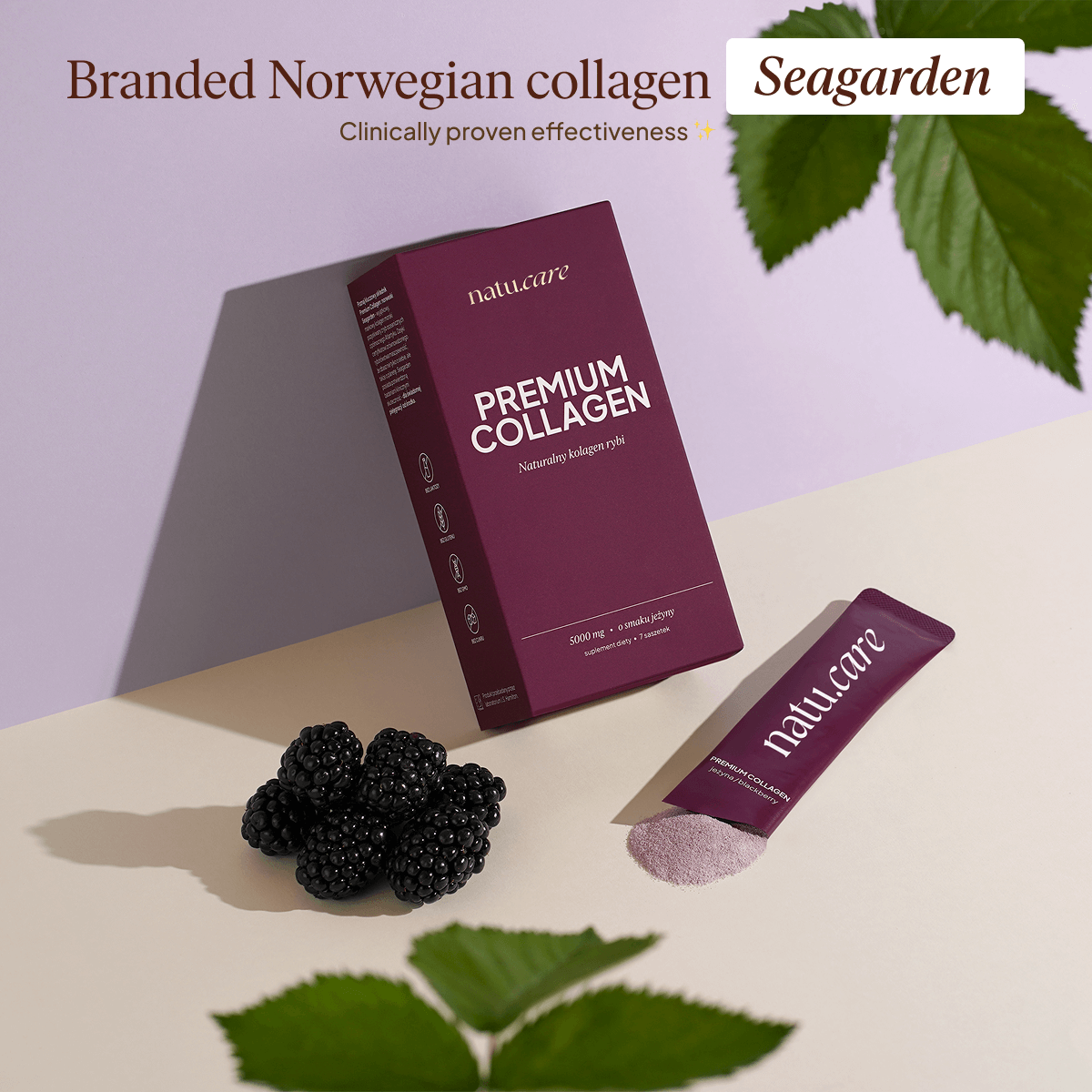 Premium Collagen Beauty 5000 mg, Blackberry: 7 sachets