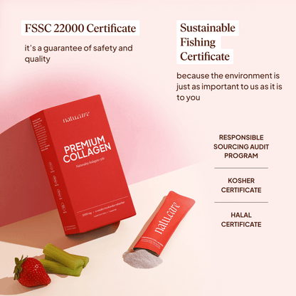 Premium Collagen Beauty 5000 mg, Strawberry-Rhubarb: 7 sachets