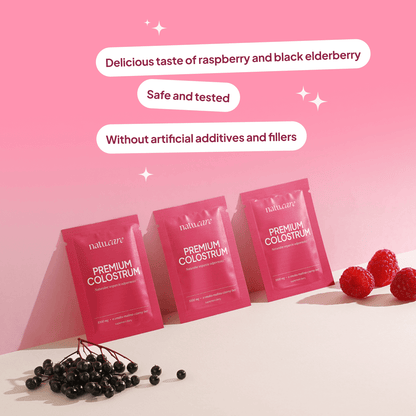 Premium Colostrum, Raspberry-Black Elderberry