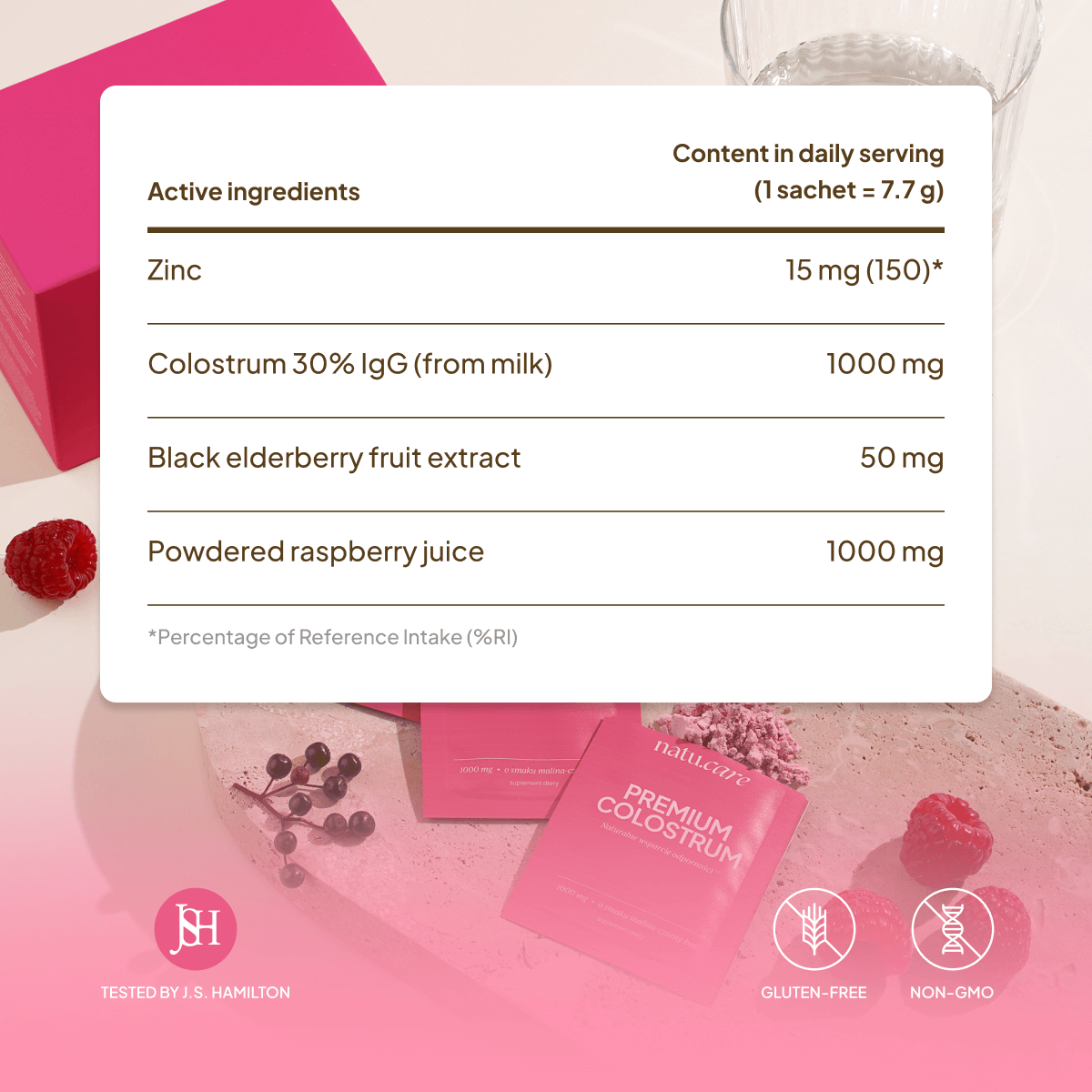 Premium Colostrum, Raspberry-Black Elderberry