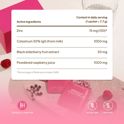 Premium Colostrum, Raspberry-Black Elderberry