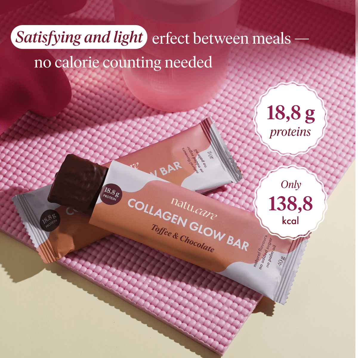 Collagen Glow Bar – 12 protein toffee bars