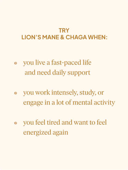 Adaptogens: Lions Mane &amp; Chaga