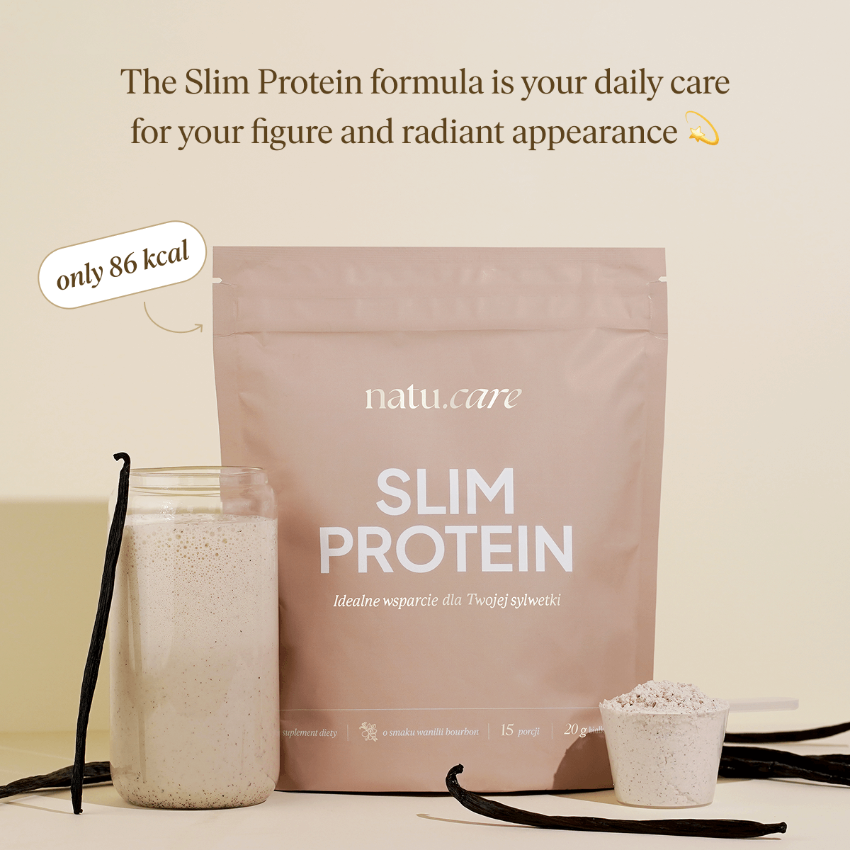 Slim Protein, Bourbon Vanilla - Body Shaping