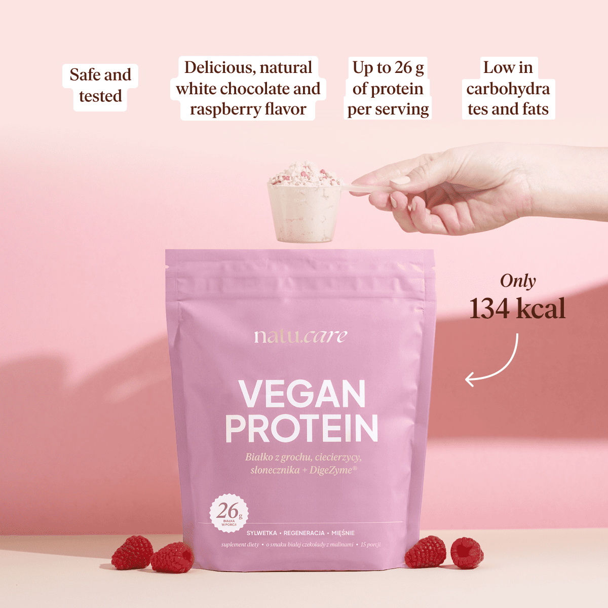 Vegan Protein, White Chocolate Raspberry