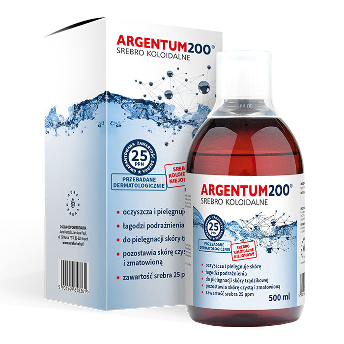 Argentum200® Srebro Koloidalne - 25 ppm - tonik (500 ml)